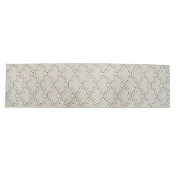 Szőnyeg felhők poliészter 60x240x1 cm fehér, szürke