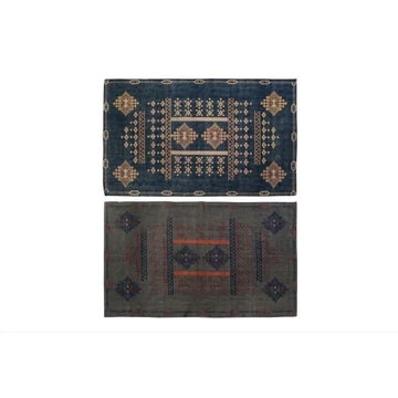 Szőnyeg geometrikus pamut 120x180x0,4 cm kék, narancssárga 2 féle