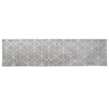 Szőnyeg geometrikus poliészter 60x240x1 cm világosszürke