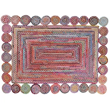 Szőnyeg juta, pamut 200x290x0,5 cm színes