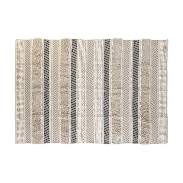 Szőnyeg pamut 230x160x1 cm bézs, fekete