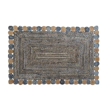 Szőnyeg pamut, juta 120x180x1 cm színes, kék