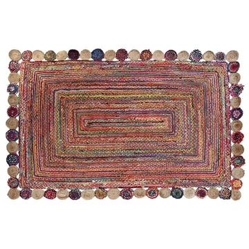 Szőnyeg pamut, juta 200x290x1 cm színes