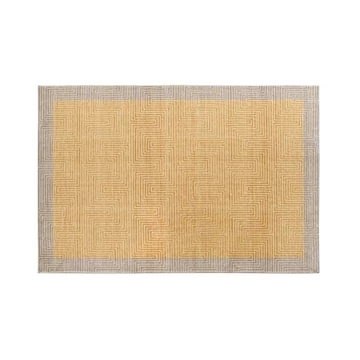 Szőnyeg poliészter 120x180x0,7 cm sárga, világosbarna