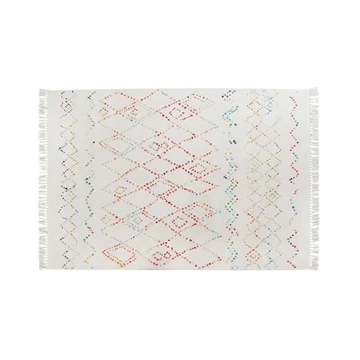 Szőnyeg rombusz poliészter 120x180x0,7 cm színes, fehér