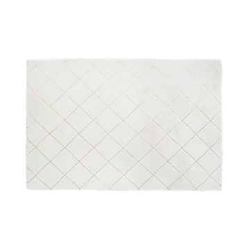 Szőnyeg rombusz poliészter 120x180x2,2 cm fehér