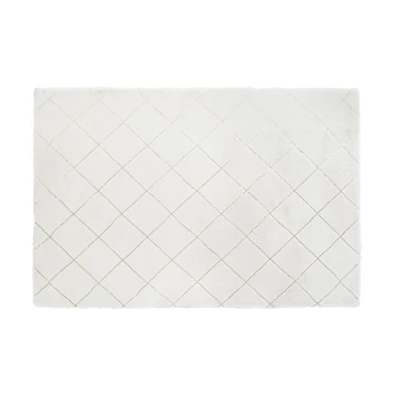 Szőnyeg rombusz poliészter 180x230x2,2 cm fehér