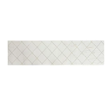 Szőnyeg rombusz poliészter 60x240x2,2 cm fehér
