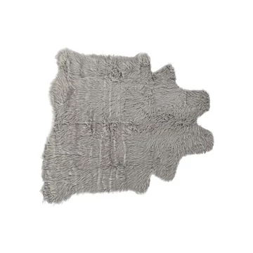 Szőnyeg szőrös poliészter 160x150x2 cm szürke