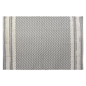 Szőnyeg zigzag pamut 160x226x0,7 cm fekete, fehér