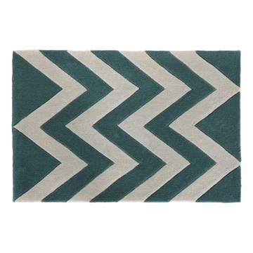 Szőnyeg zigzag poliészter, akril, textil, vászon 60x90x2 cm színes