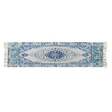 Szőnyeg zsenília, pamut 60x240x1 cm kék