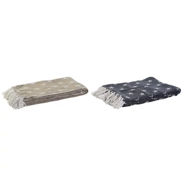 Takaró csillagos pamut 150x200x0,5 cm kék, bézs 2 féle