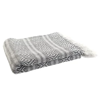 Takaró rombusz pamut 130x170 cm szürke