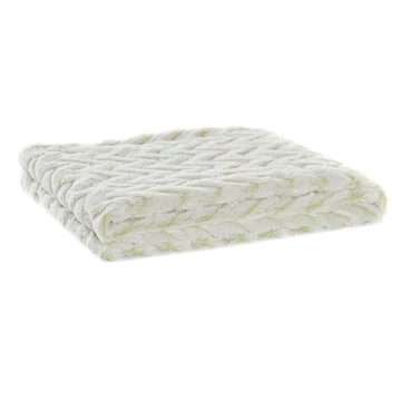 Takaró zigzag poliészter 130x170x2 cm fehér