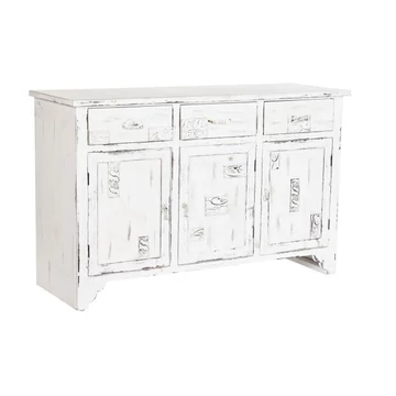 Tálalószekrény fa 112x38x71 cm fehér