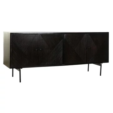 Tálalószekrény mangófa, fém 177x45x77,5 cm sötétbarna, fekete