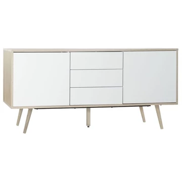 Tálalószekrény mdf, fém 170x45x76 cm fehér, natúr
