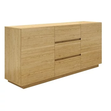 Tálalószekrény mdf, tölgyfa 160x40x75 cm natúr