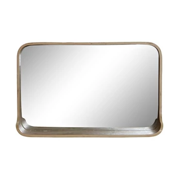 Tükör falra polccal mdf, üveg 55x12x35 cm natúr