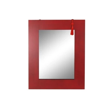 Tükör lucfenyő, mdf, üveg 70x2x90 cm piros, fekete