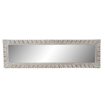 Tükör mangófa, mdf, üveg 178x6x52 cm fehér, natúr