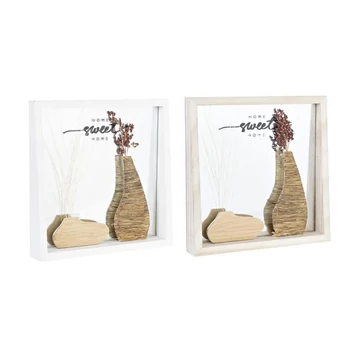Tükör mdf, üveg 25x4x25 cm natúr, fehér 2 féle