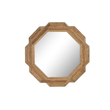 Tükör rattan 80x2x80 cm barna