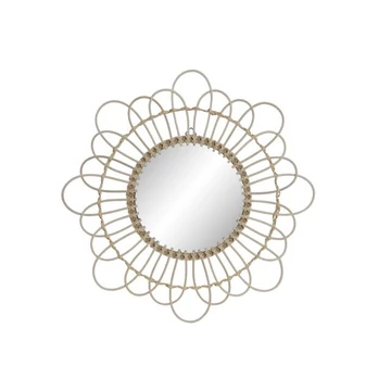 Tükör rattan, üveg 46x46x1,5 cm natúr