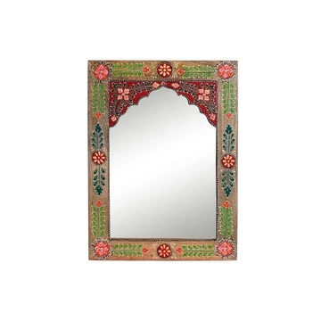 Tükör virágos kézzel festett mdf 41x2x56 cm színes