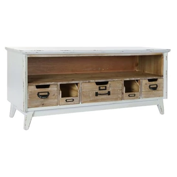 Tv-s szekrény mdf 115x40x51 cm szürke, natúr