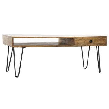 Tv-s szekrény rózsafa, fém 115x45x44 cm natúr, fekete
