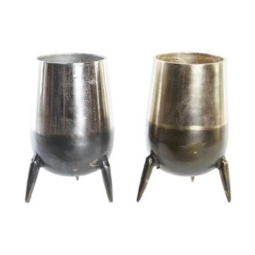 Váza alumínium 15,5x15,5x26 cm arany, ezüst 2 féle