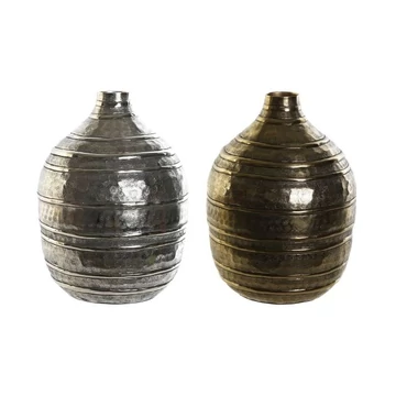 Váza alumínium 20x20x28,5 cm arany, ezüst 2 féle