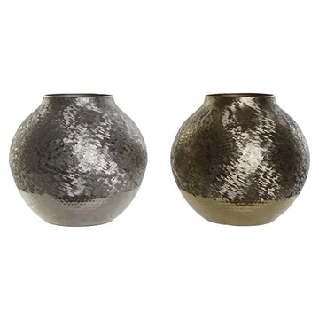 Váza alumínium 33x33x29 cm arany, ezüst 2 féle