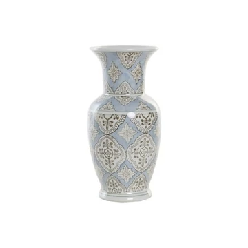 Váza arab porcelán 15x15x30 cm bézs, kék