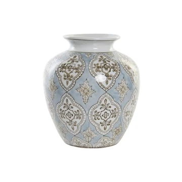 Váza arab porcelán 22x22x25 cm bézs, kék
