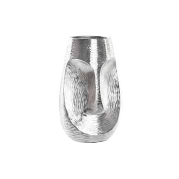Váza arc alumínium 19x19x31 cm ezüst