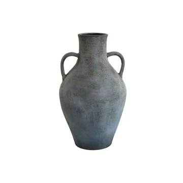 Váza égetettagyag 25x25x44 cm szürke