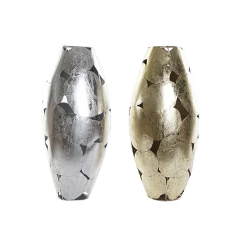 Váza fém 32x32x66 cm arany, ezüst 2 féle