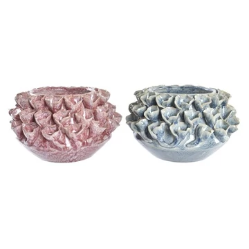Váza kő 22x22x13 cm pink, türkizkék 2 féle