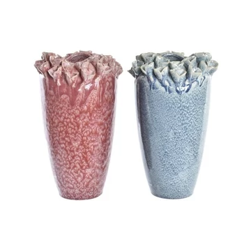 Váza kő 22x22x33 cm pink, türkizkék 2 féle