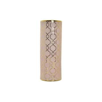 Váza krómozott porcelán 13,5x13,5x36 cm pink, arany