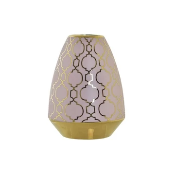 Váza krómozott porcelán 18x18x24 cm pink, arany