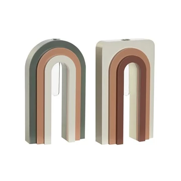 Váza mdf, üveg 10,5x3,5x18 cm színes 2 féle