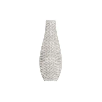 Váza poly 14x7x37 cm fehér