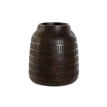 Váza poly 19x19x21 cm barna, fekete