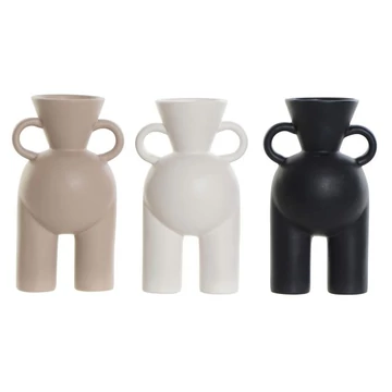 Váza porcelán 11,5x9x19,5 cm színes 3 féle