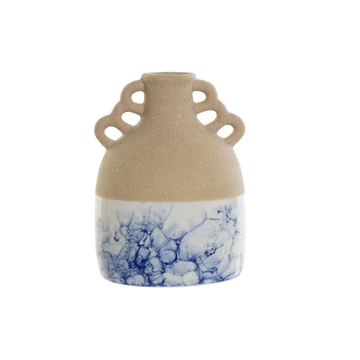 Váza porcelán 12,2x10,3x16,7 cm kék, bézs