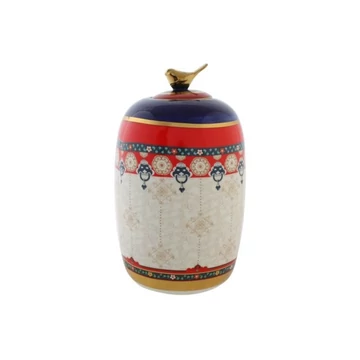Váza porcelán 14x14x24 cm színes